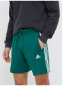 Bavlnené šortky adidas zelená farba, IS1342