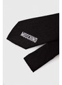 Hodvábna kravata Moschino čierna farba, M5662 55058