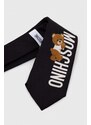 Hodvábna kravata Moschino čierna farba, M5766 55059