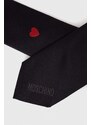 Hodvábna kravata Moschino čierna farba, M5776 55069