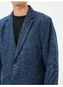 Koton Blazer Jacket Buttoned Pocket Detail Viscose Blended