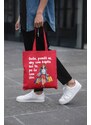 MMO Bavlnená taška Nákupná maniačka Vyberte farbu: Fuchsiovo červená