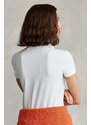 Polo tričko Polo Ralph Lauren dámsky, biela farba, s golierom, 211870245001