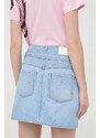 Rifľová sukňa Pinko mini, rovný strih, 102763.A1JN