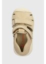 Detské kožené sandále Biomecanics béžová farba