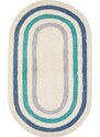 bonprix Kúpeľňová predložka s dekoratívnymi strapcami, farba modrá, rozm. predložka do kúpeľne 80/150 cm