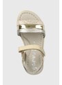 Detské kožené sandále Garvalin béžová farba