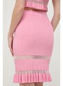 Sukňa Pinko ružová farba, mini, puzdrová, 102974.A1NA