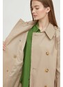 Kabát Lauren Ralph Lauren dámsky,béžová farba,prechodný,dvojradový,297936856
