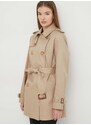 Kabát Lauren Ralph Lauren dámsky, béžová farba, prechodný, dvojradový, 297936851