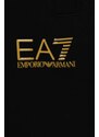 Detské bavlnené šortky EA7 Emporio Armani čierna farba