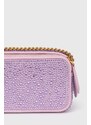 Semišová kabelka Pinko fialová farba, 102810.A0EH