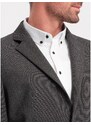 Ombre Clothing Pánske sako s ozdobnými gombíkmi REFA grafitová