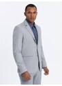 Ombre Clothing Pánske sako s ozdobnými gombíkmi REFA sivé
