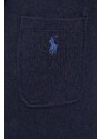 Bavlnený kardigán Polo Ralph Lauren tmavomodrá farba,710940162