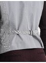 Ombre Clothing Pánska žakárová vesta bez klopí - svetlosivá V1 OM-BLZV-0106