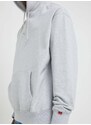 Mikina Levi's pánska, šedá farba, s kapucňou, jednofarebná