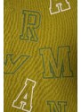 Detské bavlnené tričko Emporio Armani zelená farba, s potlačou