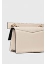 Kožená kabelka Karl Lagerfeld béžová farba