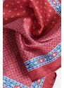 ALTINYILDIZ CLASSICS Men's Claret Red-blue Patterned Handkerchief