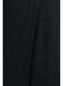 Ľanová sukňa Abercrombie & Fitch čierna farba, mini, áčkový strih