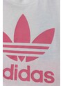 Detská bavlnená súprava adidas Originals ružová farba