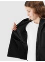 4F Dievčenská vetroodolná softshellová bunda s membránou 5000 - čierna