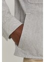 Rifľová bunda Abercrombie & Fitch pánska, šedá farba, prechodná