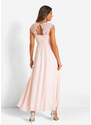 bonprix Maxi večerné šaty s čipkou, farba ružová, rozm. 42