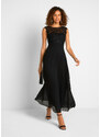 bonprix Maxi večerné šaty s čipkou, farba čierna, rozm. 36