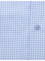 Willsoor Pánska svetlomodrá károvaná košeľa slim fit s golierom button-down 16232