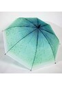 Palicový dáždnik - kvapky vody (zelená)