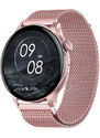 Smart hodinky Madvell Talon s volaním cez bluetooth ružová s kovovým magnetickým remienkom