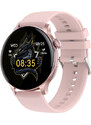 Smart hodinky Madvell Talon s volaním cez bluetooth ružová s silikónovým remienkom