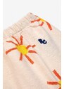 Detské bavlnené šortky Bobo Choses béžová farba, vzorované