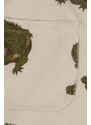 Detské bavlnené tepláky Konges Sløjd zelená farba, vzorované
