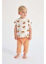 Detské bavlnené tričko Bobo Choses béžová farba, vzorovaný