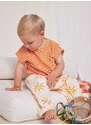 Bavlnené legíny pre bábätká Bobo Choses béžová farba, vzorované