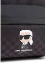Detský ruksak Karl Lagerfeld čierna farba, veľký, vzorovaný