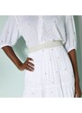 Blancheporte Krátka sukňa so zlatou potlačou biela/zlatá 040