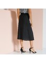 Blancheporte Jednofarebná sukňa na gombíky z eco-firendly viskózy čierna 036