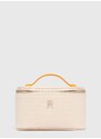Kozmetická taška Tommy Hilfiger béžová farba, AW0AW16014