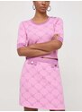 Sukňa Liu Jo ružová farba, mini, áčkový strih