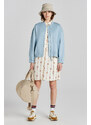 BUNDA GANT LINEN BLEND BOMBER JACKET DOVE BLUE