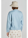 BUNDA GANT LINEN BLEND BOMBER JACKET DOVE BLUE