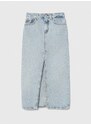 Dievčenská rifľová sukňa Calvin Klein Jeans maxi, rovný strih