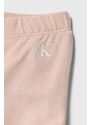 Šaty pre bábätká Calvin Klein Jeans ružová farba, mini, rovný strih