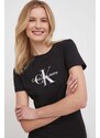 Šaty Calvin Klein Jeans čierna farba,mini,áčkový strih,J20J223056