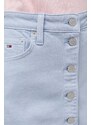 Rifľová sukňa Tommy Jeans mini,puzdrová,DW0DW17871