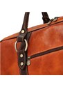 Cestovná kožená taška koňakovo/hnedá - Delami Ofelie koňak